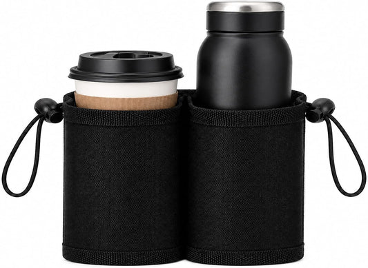 Luggage Travel Cup Holder Free Hand Drink Carrier Carry on Beverage Cup Holder Attachment Fits Roll on Suitcase Handles Business People, Travel Essentials