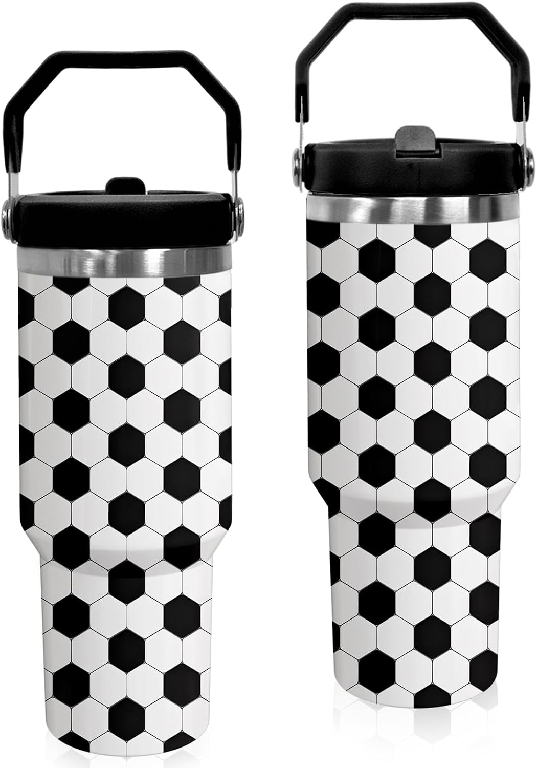 Pickleball Mug 30 OZ Tumbler with Handle Flip Straw Lid