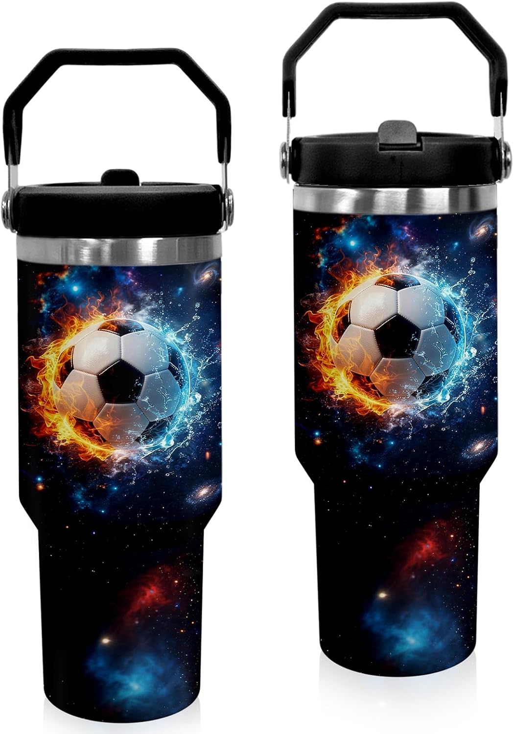 Pickleball Mug 30 OZ Tumbler with Handle Flip Straw Lid
