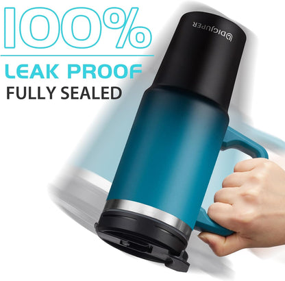 Insulated Tumbler with Straw and Sleeve - Leakproof Water Bottle Fits in Cup Holder, Stainless Steel Cup Coffee Mug Travel Tumbler with Lid, Cold for 36 Hrs/Hot for 12 Hrs
