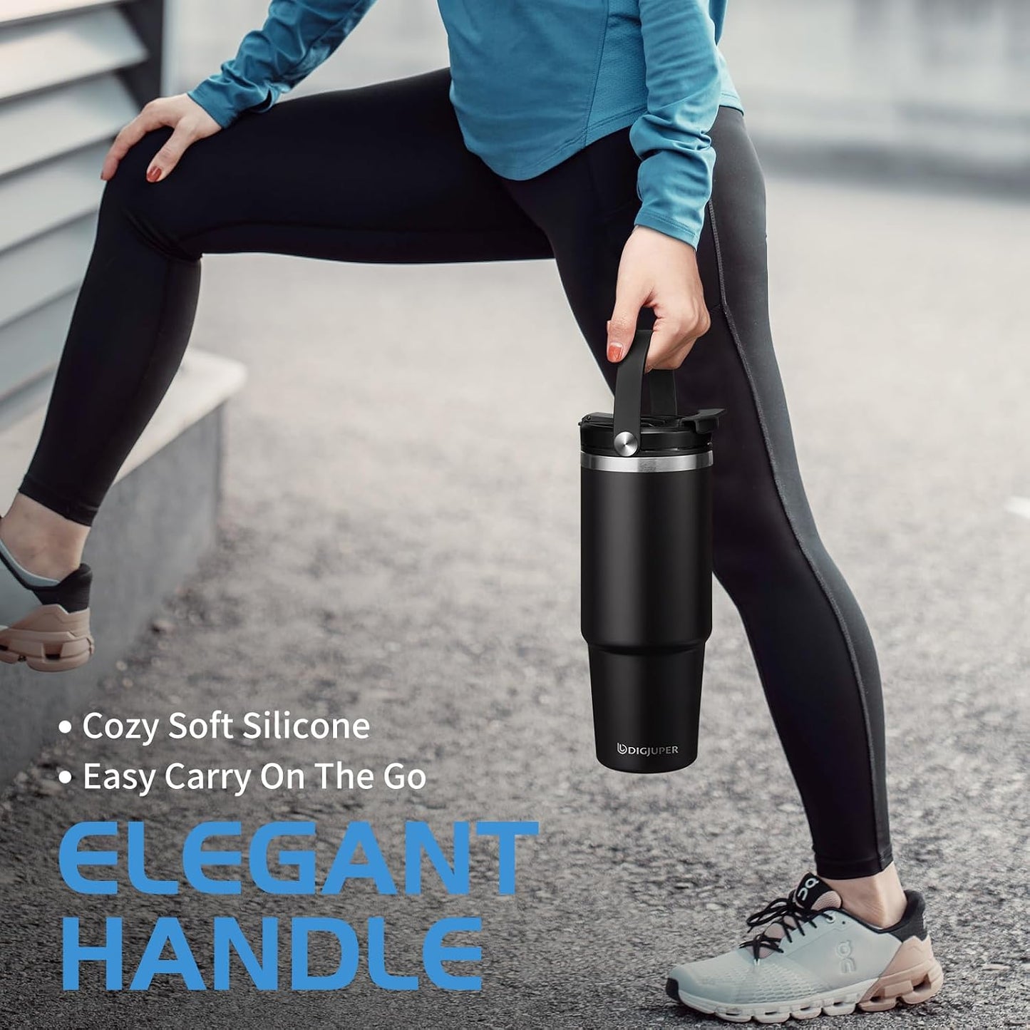 Insulated Tumbler with Straw and Sleeve - Leakproof Water Bottle Fits in Cup Holder, Stainless Steel Cup Coffee Mug Travel Tumbler with Lid, Cold for 36 Hrs/Hot for 12 Hrs