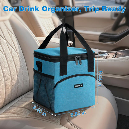 Reusable 4 Cup Insulated Drink Carrier with Handle, Black