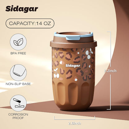 Travel Coffee Mug 14 oz Stainless Steel Ceramic Lined Tumbler