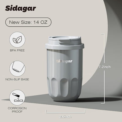 Travel Coffee Mug 14 oz Stainless Steel Ceramic Lined Tumbler