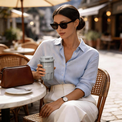Travel Coffee Mug 14 oz Stainless Steel Ceramic Lined Tumbler