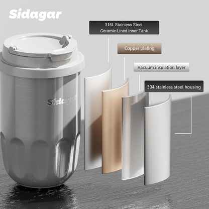 Travel Coffee Mug 14 oz Stainless Steel Ceramic Lined Tumbler
