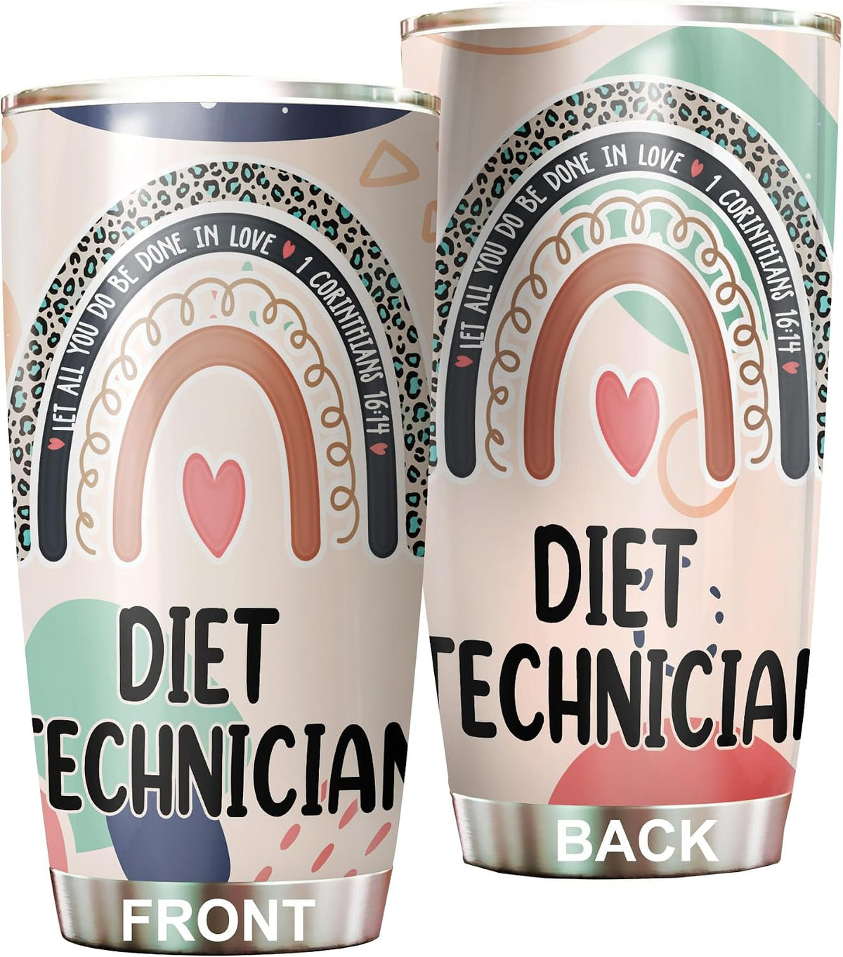 Let All You Do Be Done In Love Postal Clerk Tumbler Stainless Steel 20oz, Office Gifts Women Men Work Friends Coworker, Driking Coffee Cup For Birthday Christmas - Colors E