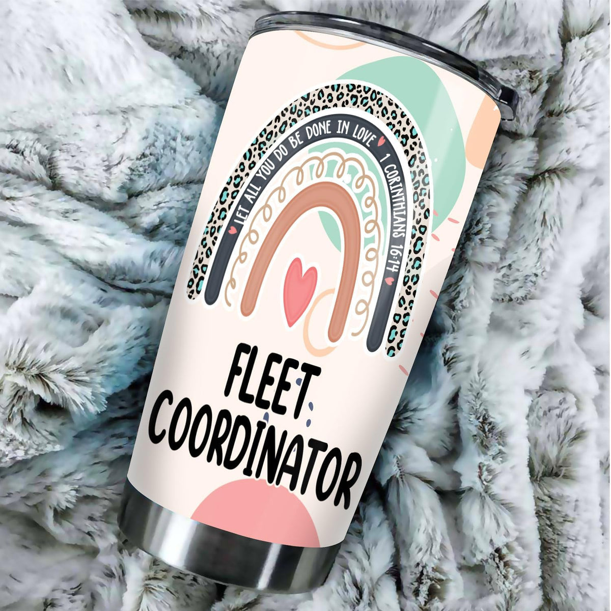 Let All You Do Be Done In Love Postal Clerk Tumbler Stainless Steel 20oz, Office Gifts Women Men Work Friends Coworker, Driking Coffee Cup For Birthday Christmas - Colors E