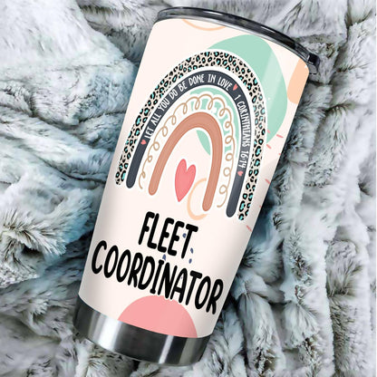 Let All You Do Be Done In Love Postal Clerk Tumbler Stainless Steel 20oz, Office Gifts Women Men Work Friends Coworker, Driking Coffee Cup For Birthday Christmas - Colors E