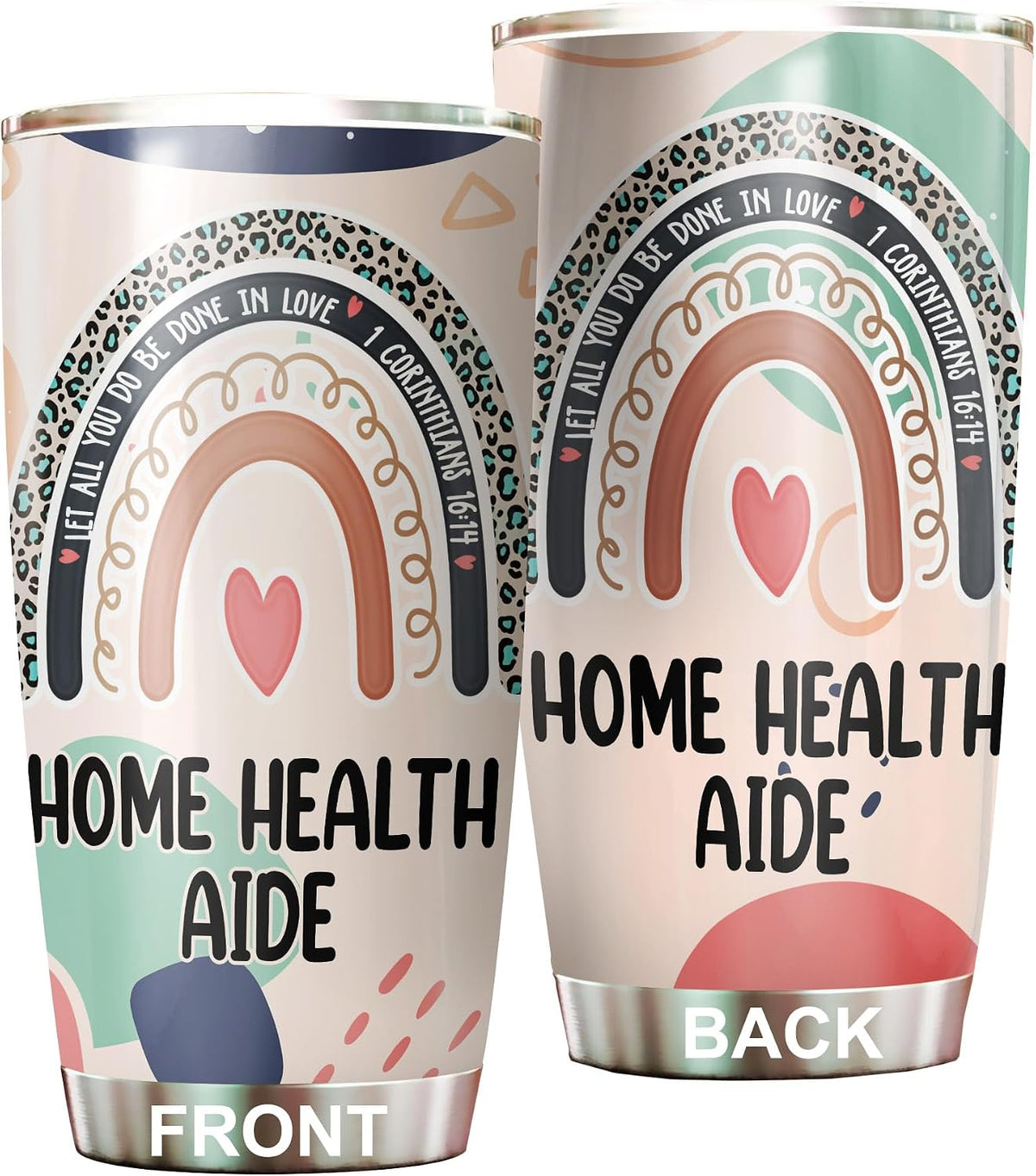Let All You Do Be Done In Love Postal Clerk Tumbler Stainless Steel 20oz, Office Gifts Women Men Work Friends Coworker, Driking Coffee Cup For Birthday Christmas - Colors E
