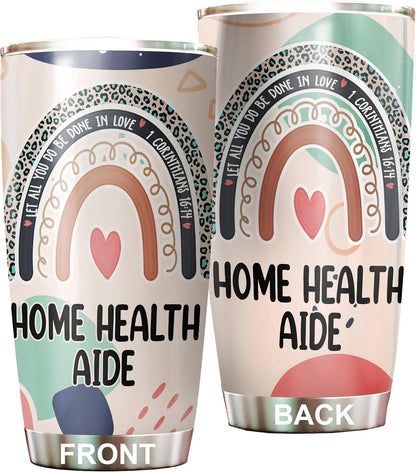 Let All You Do Be Done In Love Postal Clerk Tumbler Stainless Steel 20oz, Office Gifts Women Men Work Friends Coworker, Driking Coffee Cup For Birthday Christmas - Colors E