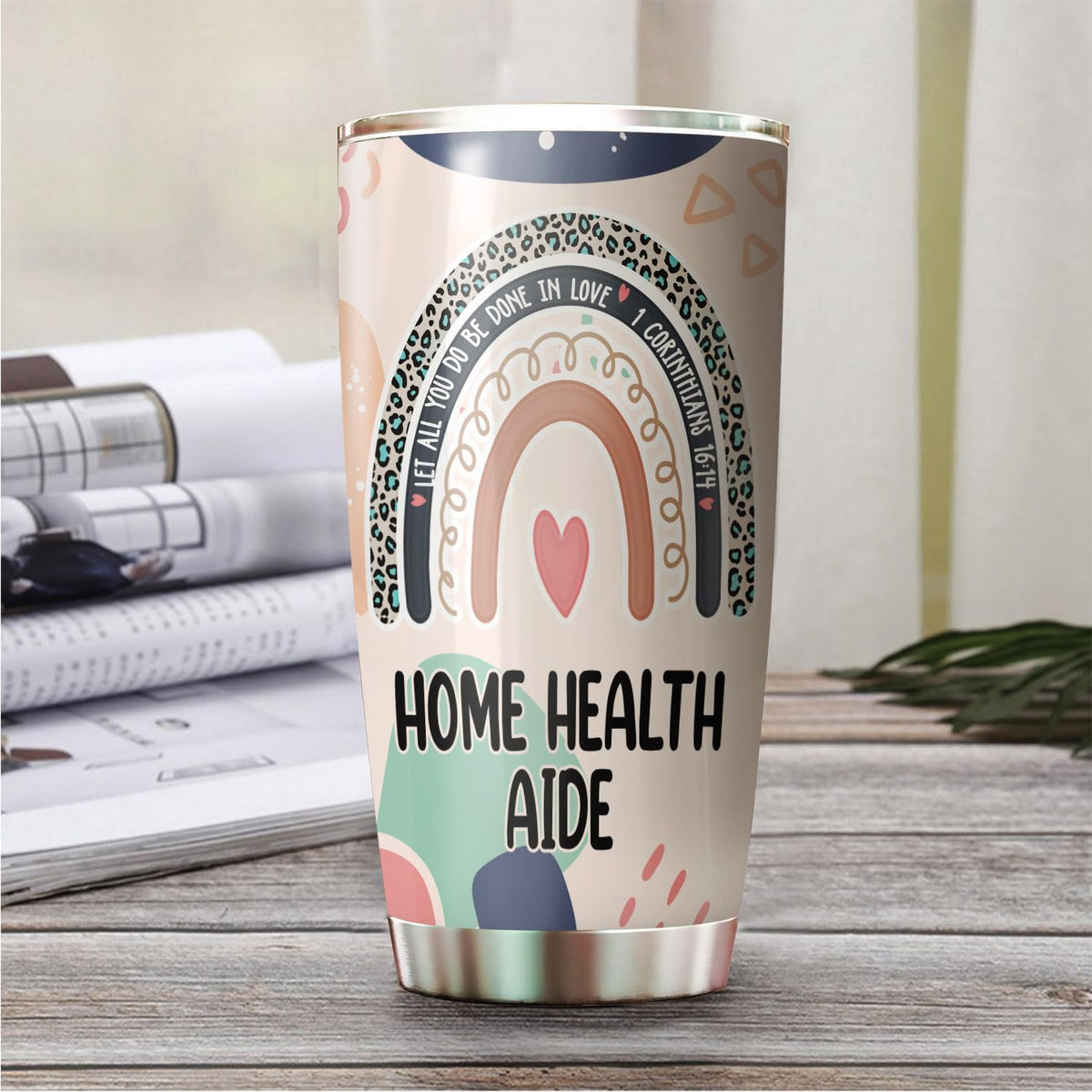 Let All You Do Be Done In Love Postal Clerk Tumbler Stainless Steel 20oz, Office Gifts Women Men Work Friends Coworker, Driking Coffee Cup For Birthday Christmas - Colors E