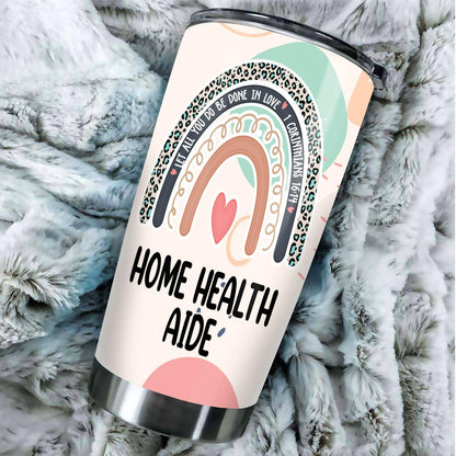 Let All You Do Be Done In Love Postal Clerk Tumbler Stainless Steel 20oz, Office Gifts Women Men Work Friends Coworker, Driking Coffee Cup For Birthday Christmas - Colors E