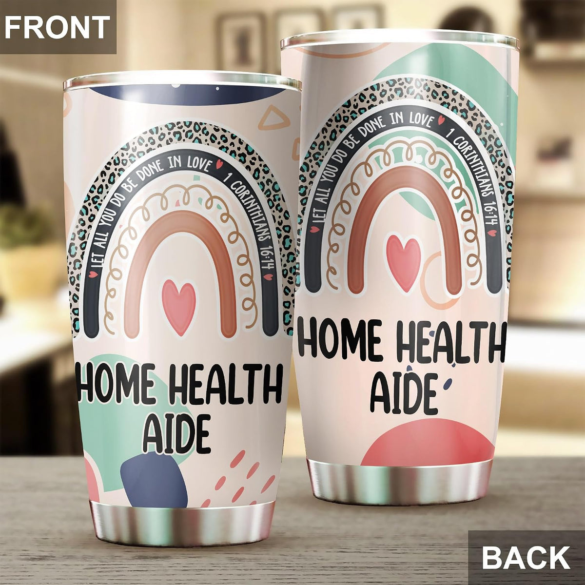 Let All You Do Be Done In Love Postal Clerk Tumbler Stainless Steel 20oz, Office Gifts Women Men Work Friends Coworker, Driking Coffee Cup For Birthday Christmas - Colors E