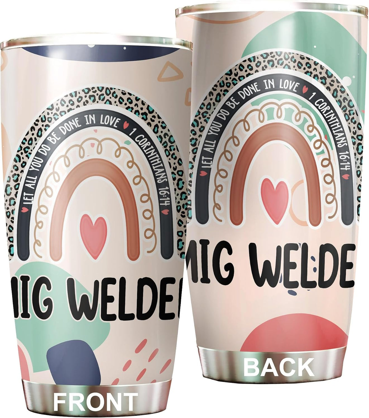 Let All You Do Be Done In Love Postal Clerk Tumbler Stainless Steel 20oz, Office Gifts Women Men Work Friends Coworker, Driking Coffee Cup For Birthday Christmas - Colors E