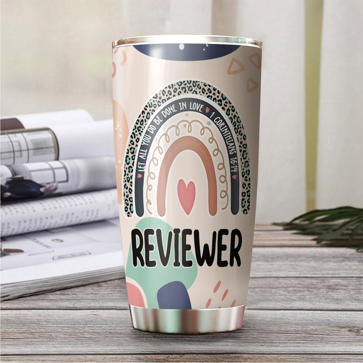 Let All You Do Be Done In Love Postal Clerk Tumbler Stainless Steel 20oz, Office Gifts Women Men Work Friends Coworker, Driking Coffee Cup For Birthday Christmas - Colors E