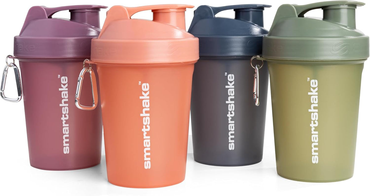4 Pack Protein Shaker Bottle | Silent Mixing, Leak-Proof Shaker Bottle | Shaker Cups For Protein Shakes | Gym Shaker Bottle | Durable, Bpa-Free, Dishwasher Safe (Multicolor Lite, 400 ml)
