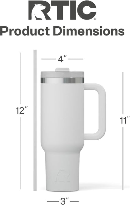 40oz Road Trip Tumbler, Insulated, Ceramic Lined, Periwinkle Bouquet