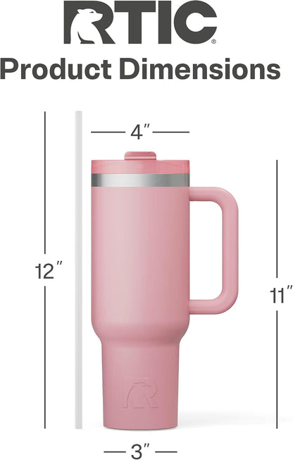 40oz Road Trip Tumbler, Insulated, Ceramic Lined, Periwinkle Bouquet