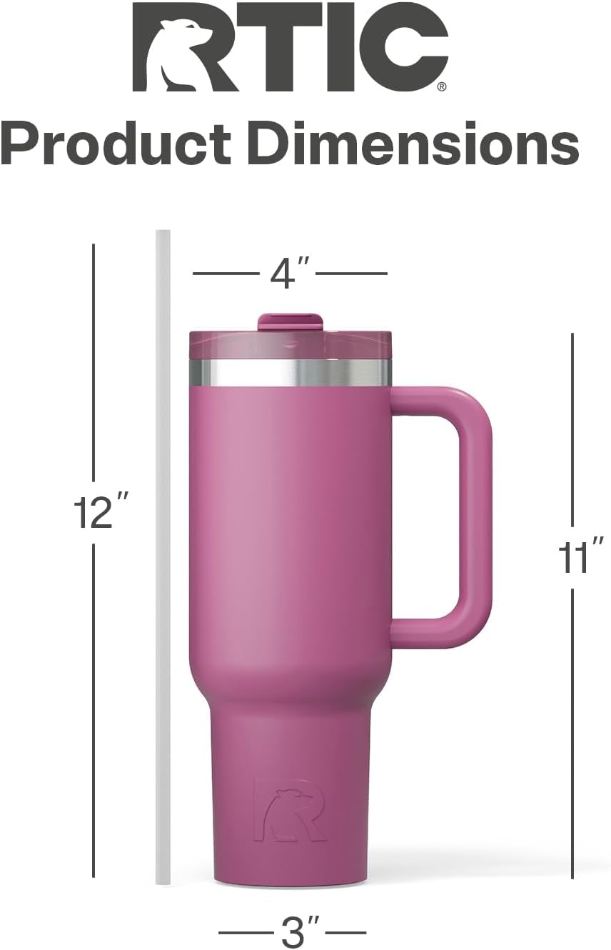 40oz Road Trip Tumbler, Insulated, Ceramic Lined, Periwinkle Bouquet