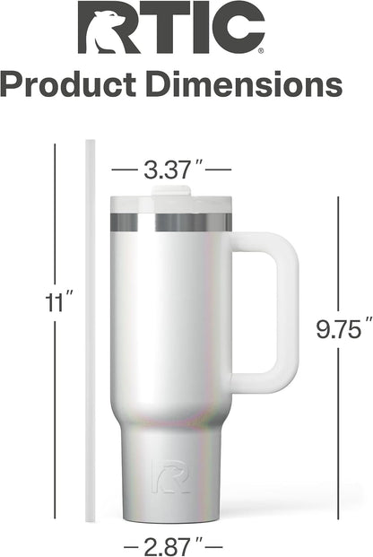40oz Road Trip Tumbler, Insulated, Ceramic Lined, Periwinkle Bouquet