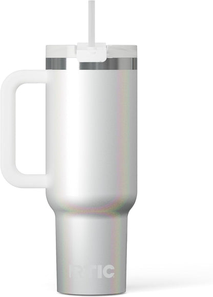 40oz Road Trip Tumbler, Insulated, Ceramic Lined, Periwinkle Bouquet