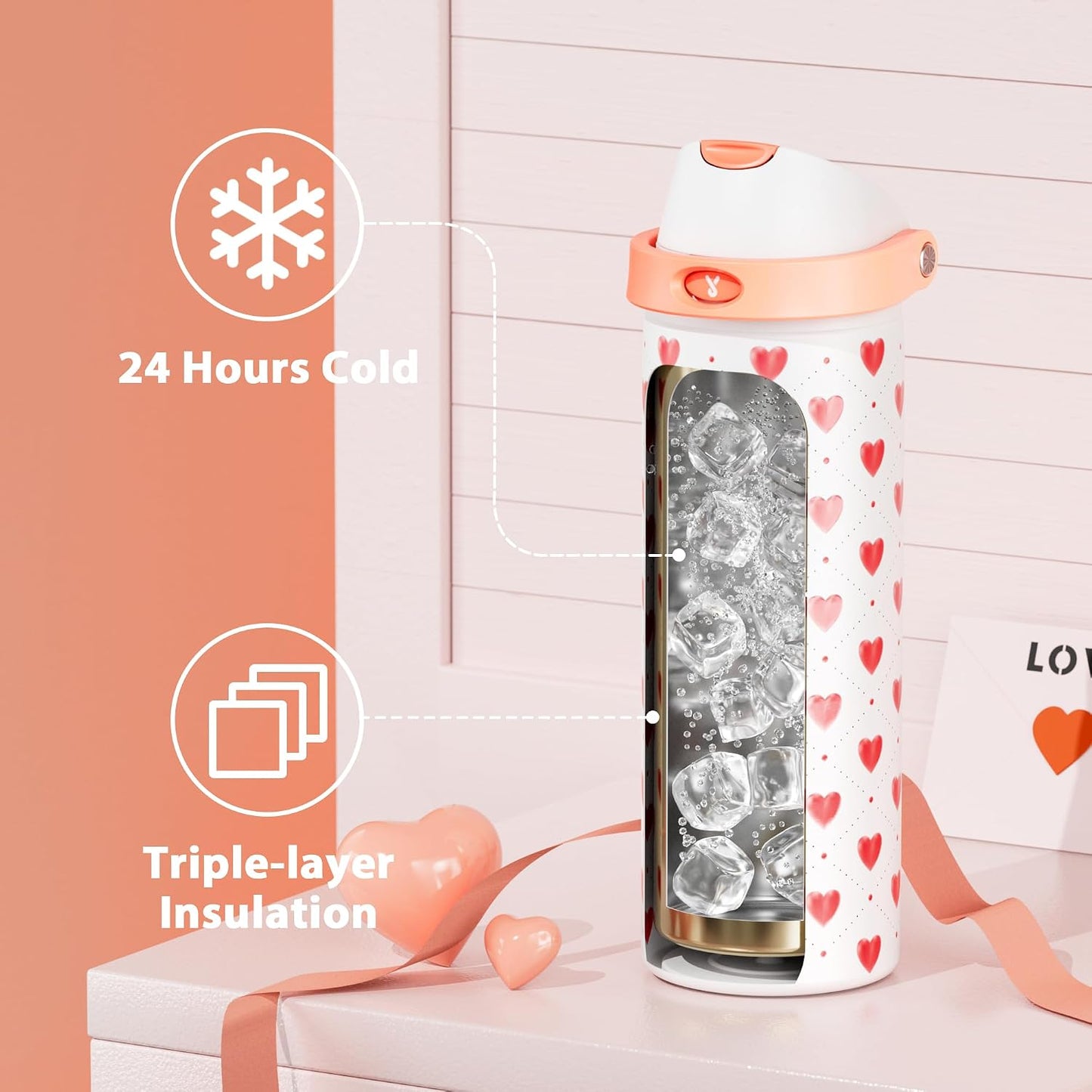32 oz Insulated Water Bottle with Straw: Stainless Steel Metal Water Bottle with 2-in-1 Lid - Leak Proof, Cold for 24 Hours, Protective Silicone Base, BPA-Free for Sports Gym, Sage - Colors A