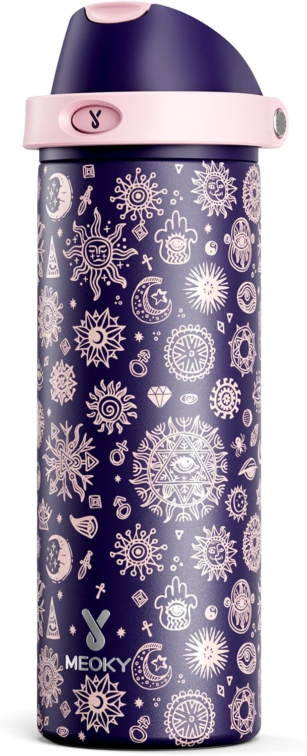 32 oz Insulated Water Bottle with Straw: Stainless Steel Metal Water Bottle with 2-in-1 Lid - Leak Proof, Cold for 24 Hours, Protective Silicone Base, BPA-Free for Sports Gym, Sage - Colors A