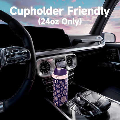 32 oz Insulated Water Bottle with Straw: Stainless Steel Metal Water Bottle with 2-in-1 Lid - Leak Proof, Cold for 24 Hours, Protective Silicone Base, BPA-Free for Sports Gym, Sage - Colors A