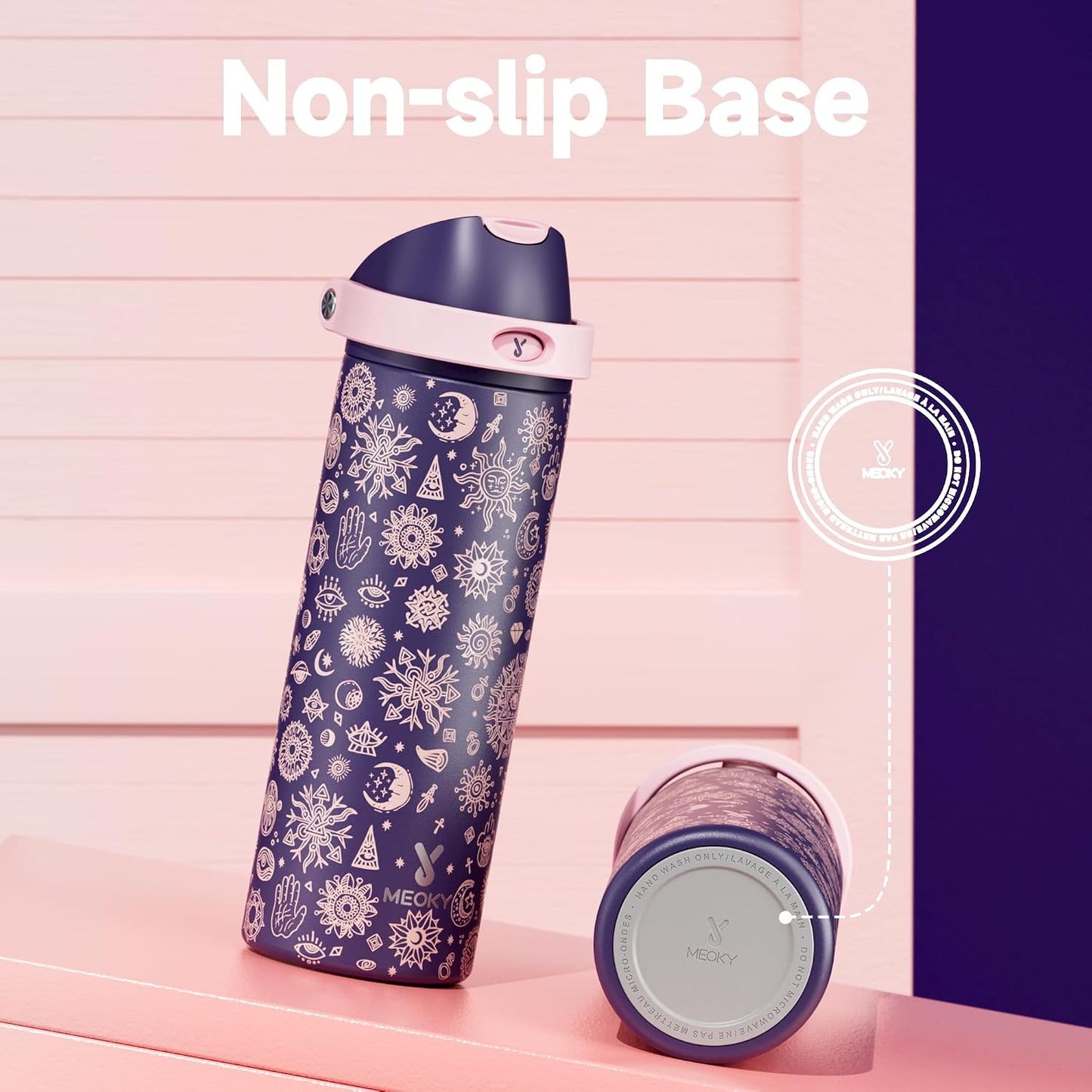 32 oz Insulated Water Bottle with Straw: Stainless Steel Metal Water Bottle with 2-in-1 Lid - Leak Proof, Cold for 24 Hours, Protective Silicone Base, BPA-Free for Sports Gym, Sage - Colors A