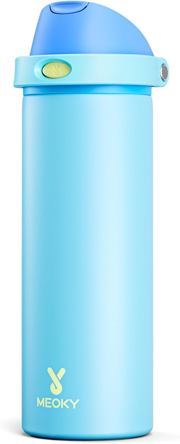 32 oz Insulated Water Bottle with Straw: Stainless Steel Metal Water Bottle with 2-in-1 Lid - Leak Proof, Cold for 24 Hours, Protective Silicone Base, BPA-Free for Sports Gym, Sage - Colors A