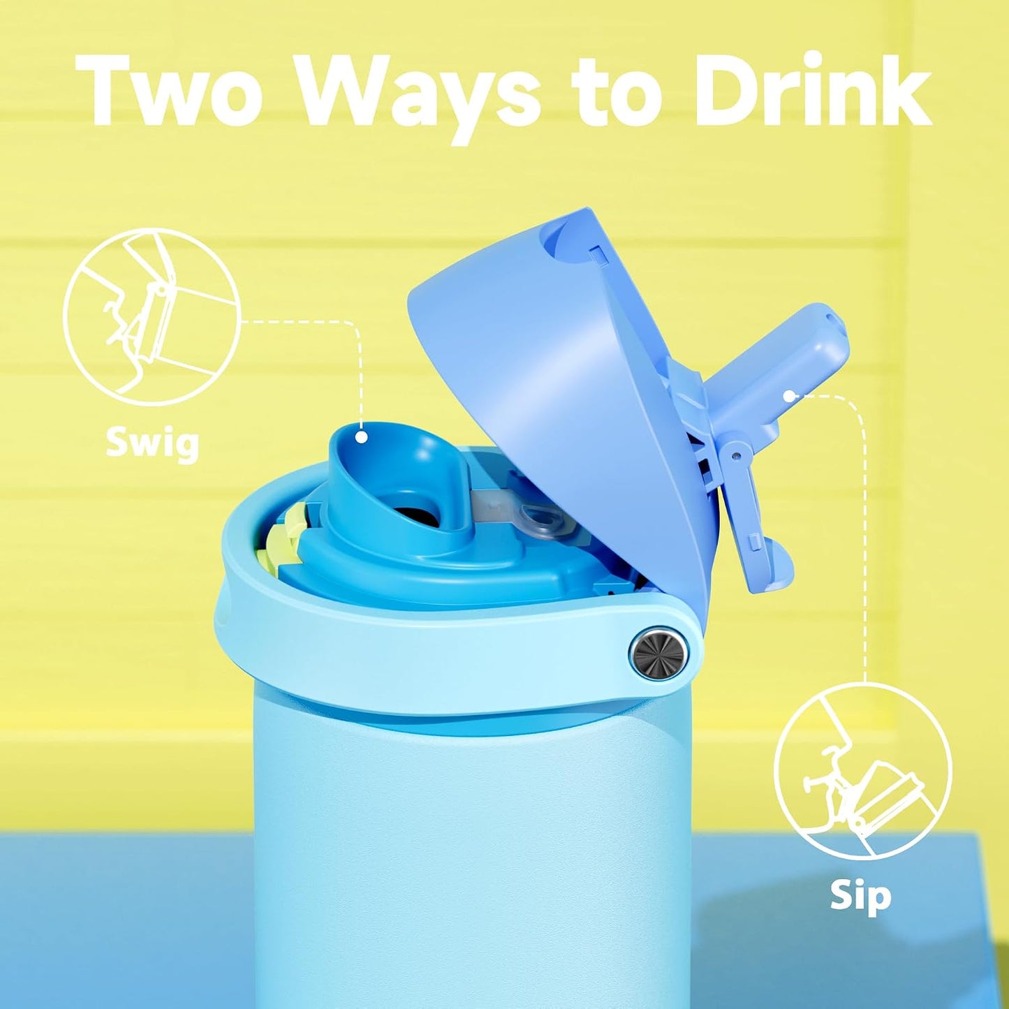 32 oz Insulated Water Bottle with Straw: Stainless Steel Metal Water Bottle with 2-in-1 Lid - Leak Proof, Cold for 24 Hours, Protective Silicone Base, BPA-Free for Sports Gym, Sage - Colors A