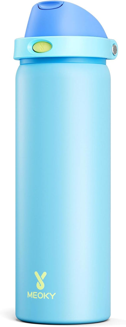 32 oz Insulated Water Bottle with Straw: Stainless Steel Metal Water Bottle with 2-in-1 Lid - Leak Proof, Cold for 24 Hours, Protective Silicone Base, BPA-Free for Sports Gym, Sage - Colors A