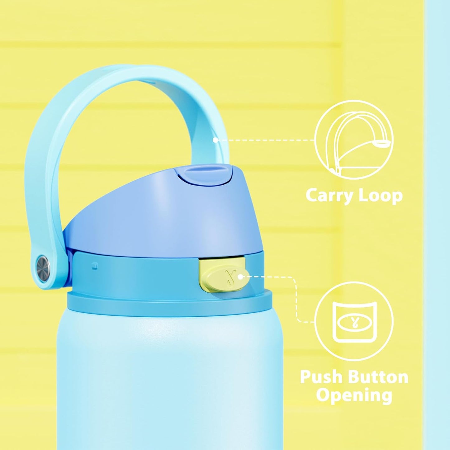 32 oz Insulated Water Bottle with Straw: Stainless Steel Metal Water Bottle with 2-in-1 Lid - Leak Proof, Cold for 24 Hours, Protective Silicone Base, BPA-Free for Sports Gym, Sage - Colors A