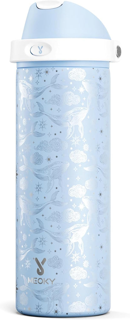 32 oz Insulated Water Bottle with Straw: Stainless Steel Metal Water Bottle with 2-in-1 Lid - Leak Proof, Cold for 24 Hours, Protective Silicone Base, BPA-Free for Sports Gym, Sage - Colors A