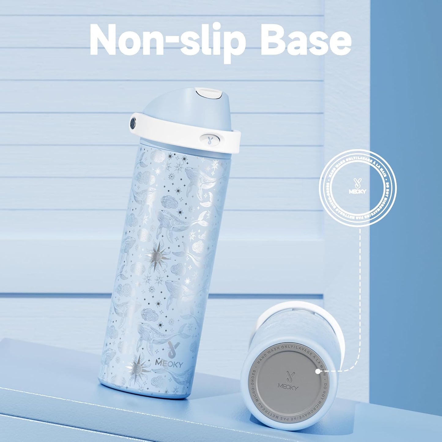 32 oz Insulated Water Bottle with Straw: Stainless Steel Metal Water Bottle with 2-in-1 Lid - Leak Proof, Cold for 24 Hours, Protective Silicone Base, BPA-Free for Sports Gym, Sage - Colors A