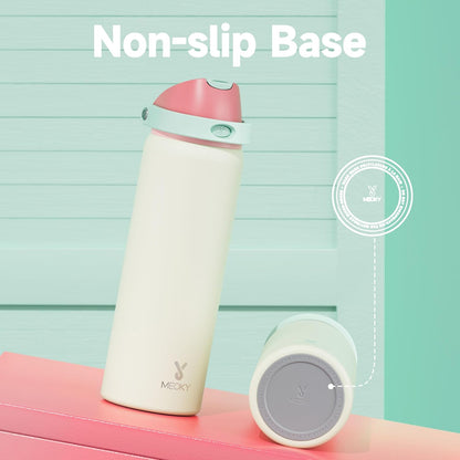 32 oz Insulated Water Bottle with Straw: Stainless Steel Metal Water Bottle with 2-in-1 Lid - Leak Proof, Cold for 24 Hours, Protective Silicone Base, BPA-Free for Sports Gym, Sage - Colors A