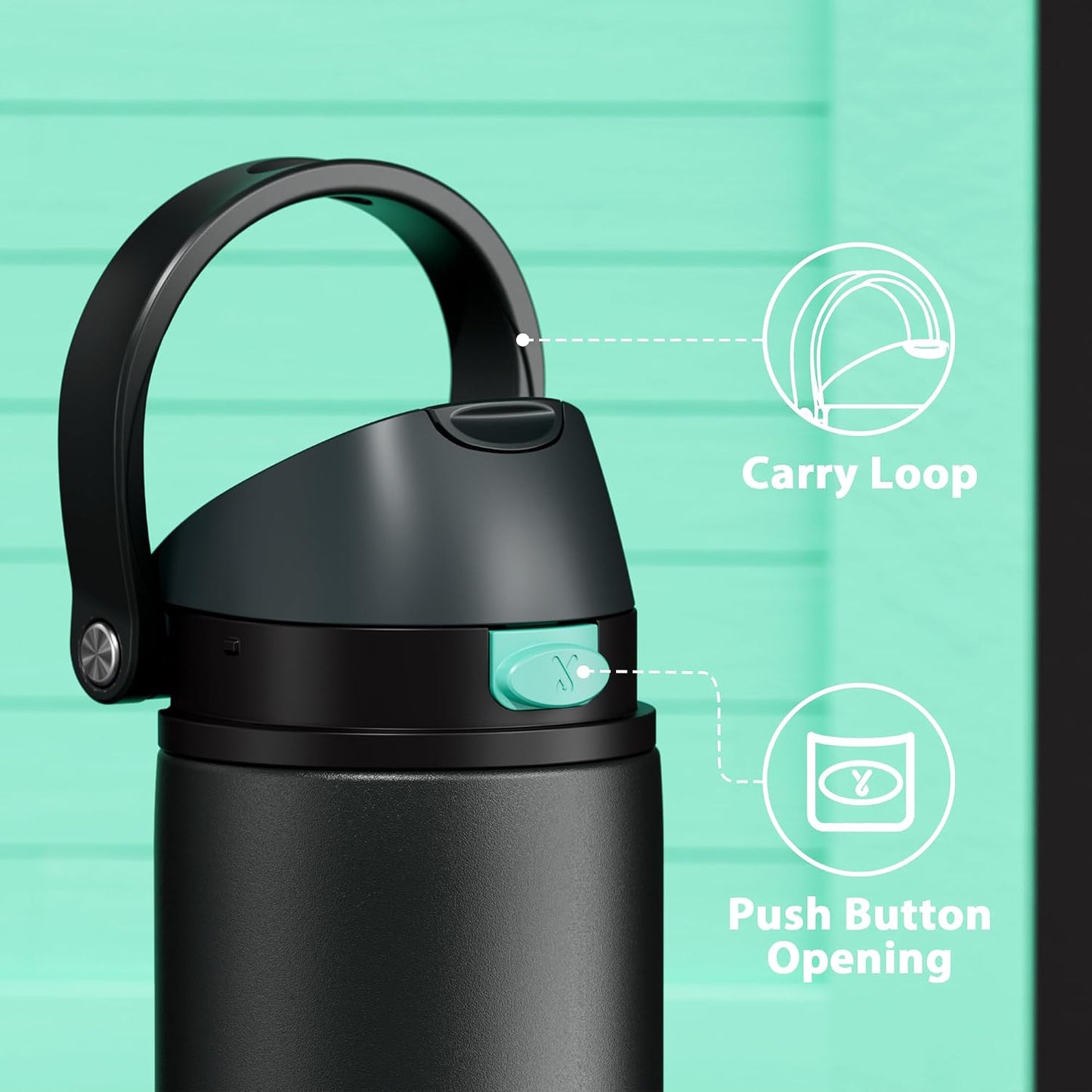 32 oz Insulated Water Bottle with Straw: Stainless Steel Metal Water Bottle with 2-in-1 Lid - Leak Proof, Cold for 24 Hours, Protective Silicone Base, BPA-Free for Sports Gym, Sage - Colors A