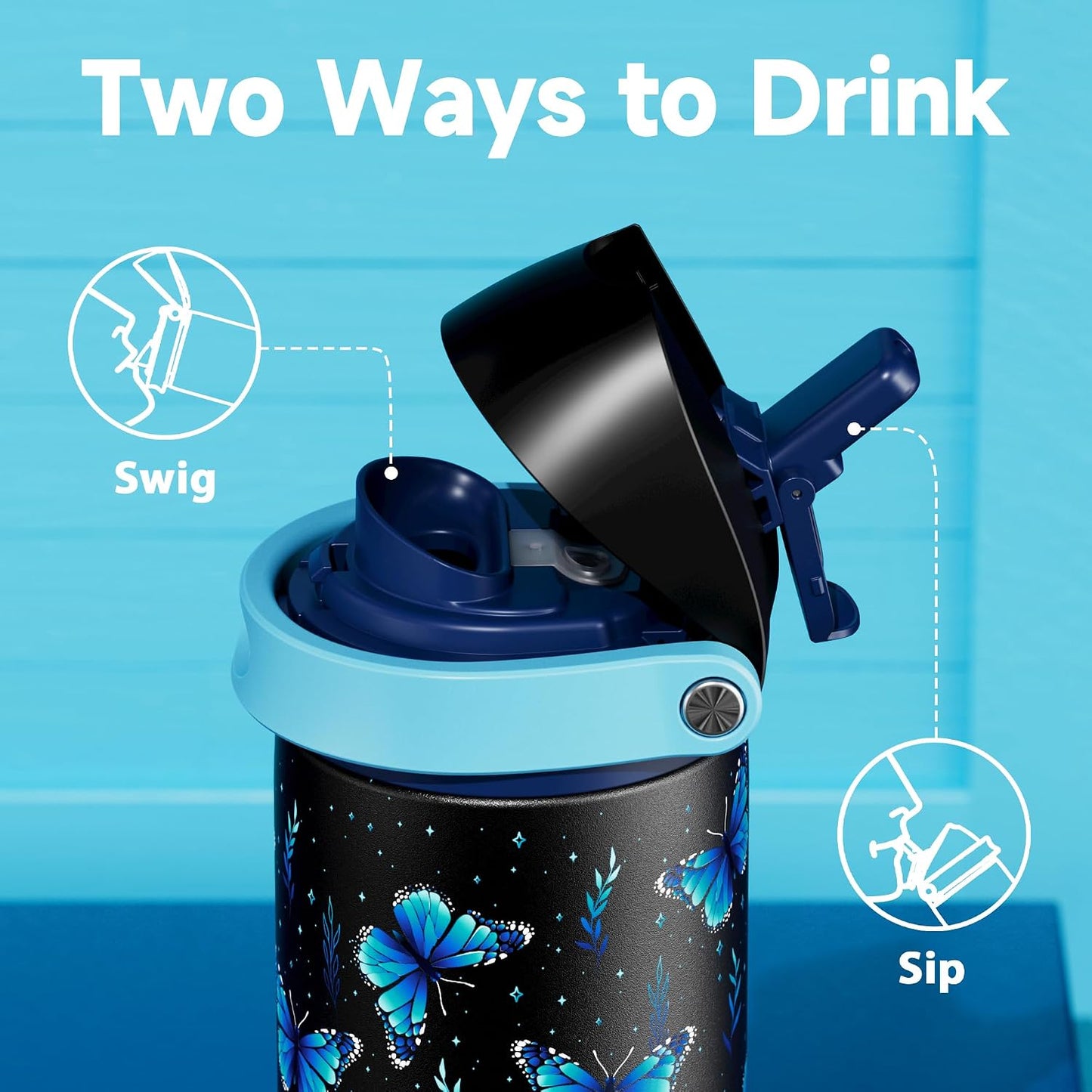 32 oz Insulated Water Bottle with Straw: Stainless Steel Metal Water Bottle with 2-in-1 Lid - Leak Proof, Cold for 24 Hours, Protective Silicone Base, BPA-Free for Sports Gym, Sage - Colors A