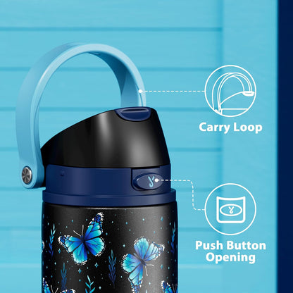 32 oz Insulated Water Bottle with Straw: Stainless Steel Metal Water Bottle with 2-in-1 Lid - Leak Proof, Cold for 24 Hours, Protective Silicone Base, BPA-Free for Sports Gym, Sage - Colors A