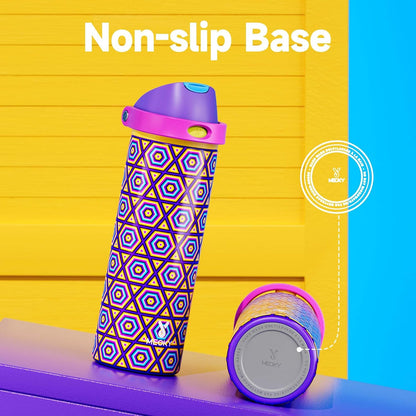 32 oz Insulated Water Bottle with Straw: Stainless Steel Metal Water Bottle with 2-in-1 Lid - Leak Proof, Cold for 24 Hours, Protective Silicone Base, BPA-Free for Sports Gym, Sage - Colors A
