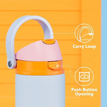 32 oz Insulated Water Bottle with Straw: Stainless Steel Metal Water Bottle with 2-in-1 Lid - Leak Proof, Cold for 24 Hours, Protective Silicone Base, BPA-Free for Sports Gym, Sage - Colors A