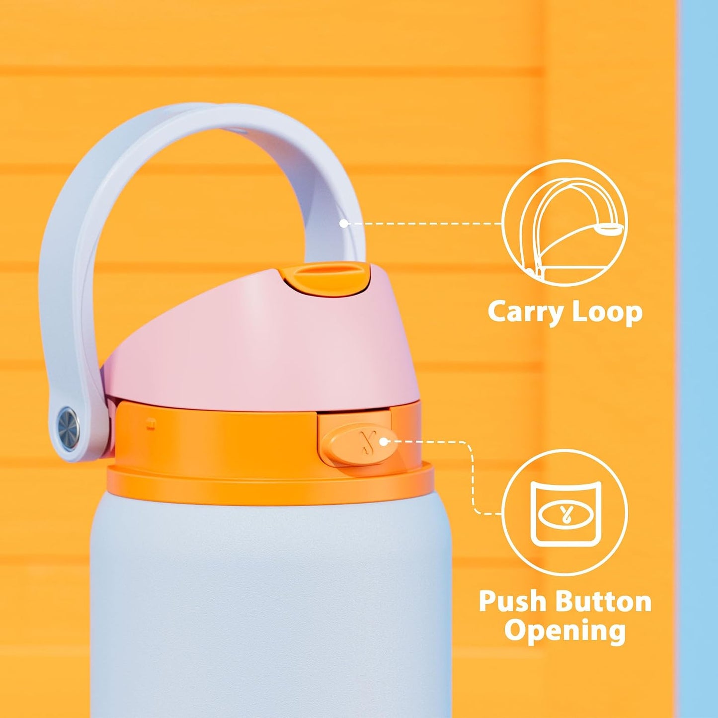 32 oz Insulated Water Bottle with Straw: Stainless Steel Metal Water Bottle with 2-in-1 Lid - Leak Proof, Cold for 24 Hours, Protective Silicone Base, BPA-Free for Sports Gym, Sage - Colors A