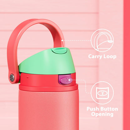 32 oz Insulated Water Bottle with Straw: Stainless Steel Metal Water Bottle with 2-in-1 Lid - Leak Proof, Cold for 24 Hours, Protective Silicone Base, BPA-Free for Sports Gym, Sage - Colors A