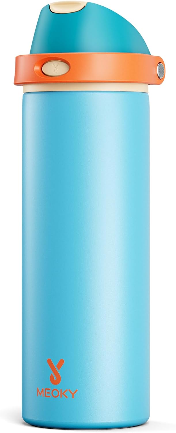 32 oz Insulated Water Bottle with Straw: Stainless Steel Metal Water Bottle with 2-in-1 Lid - Leak Proof, Cold for 24 Hours, Protective Silicone Base, BPA-Free for Sports Gym, Sage - Colors A