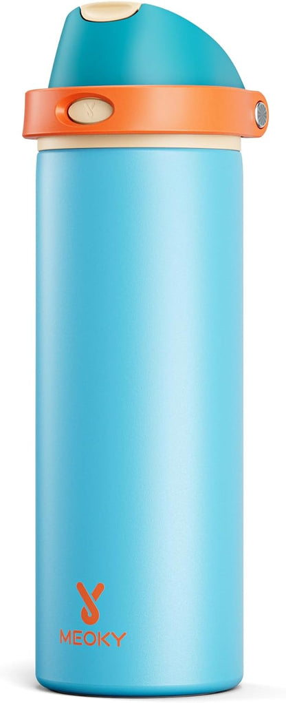 32 oz Insulated Water Bottle with Straw: Stainless Steel Metal Water Bottle with 2-in-1 Lid - Leak Proof, Cold for 24 Hours, Protective Silicone Base, BPA-Free for Sports Gym, Sage - Colors A