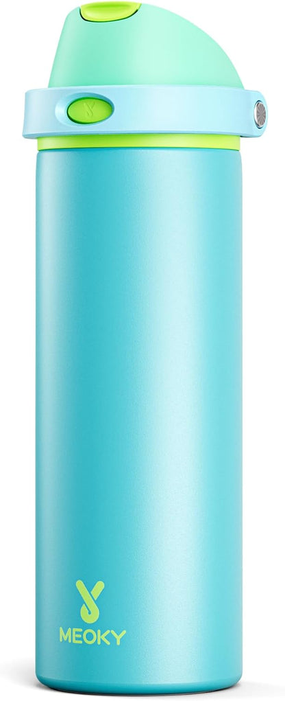 32 oz Insulated Water Bottle with Straw: Stainless Steel Metal Water Bottle with 2-in-1 Lid - Leak Proof, Cold for 24 Hours, Protective Silicone Base, BPA-Free for Sports Gym, Sage - Colors A