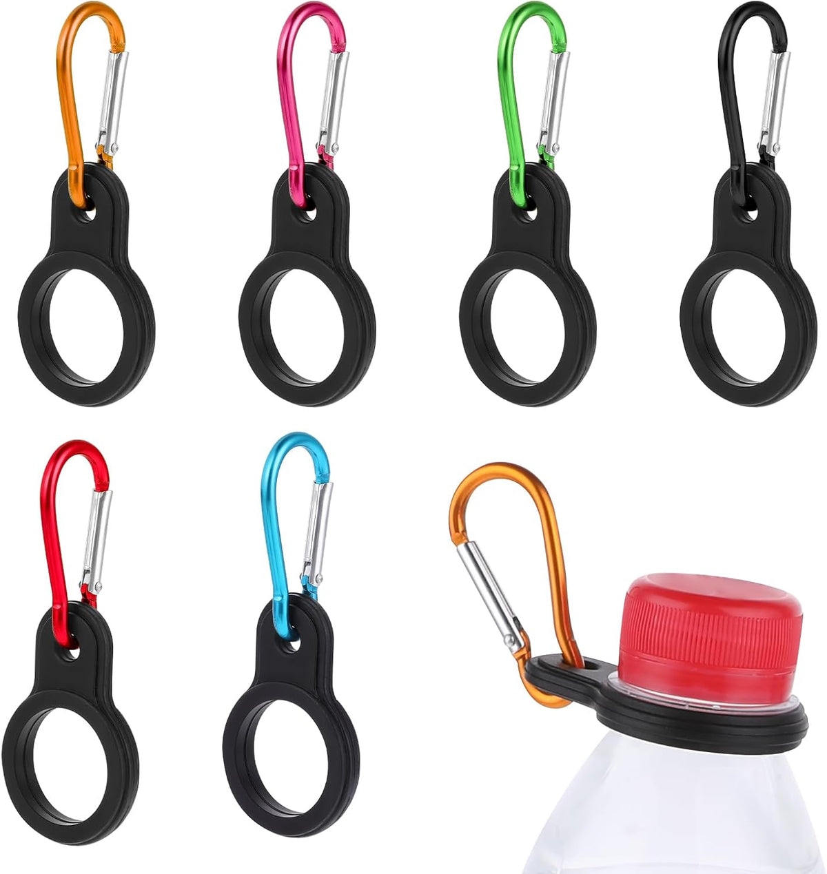 6 PCS Silicone Water Bottle Carrier, Camping, Traveling