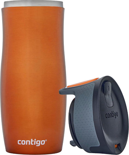 West Loop Autoseal Travel Mug, Stainless Steel Thermal Mug, Vacuum Flask, Leakproof Tumbler, Coffee Mug with BPA-Free Easy-Clean Lid