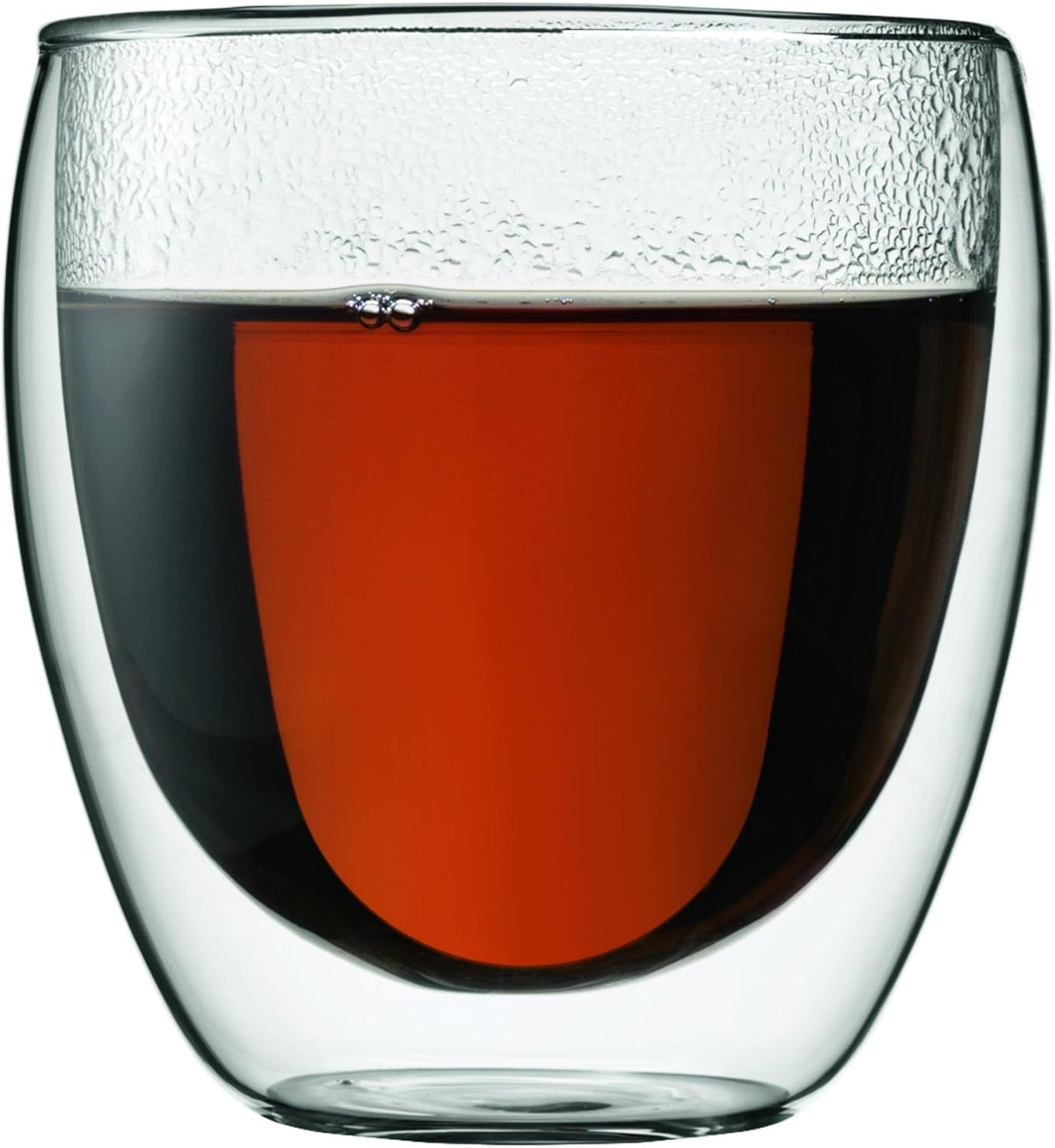 8oz Pavina Double Wall Glasses, High Heat Borosilicate Glass, Set of 2, Clear